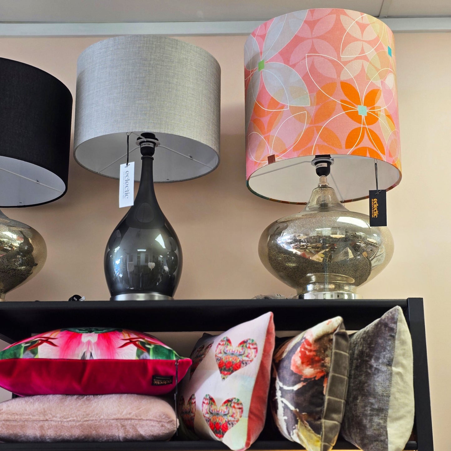 Mercury Tartan Floral Lamp