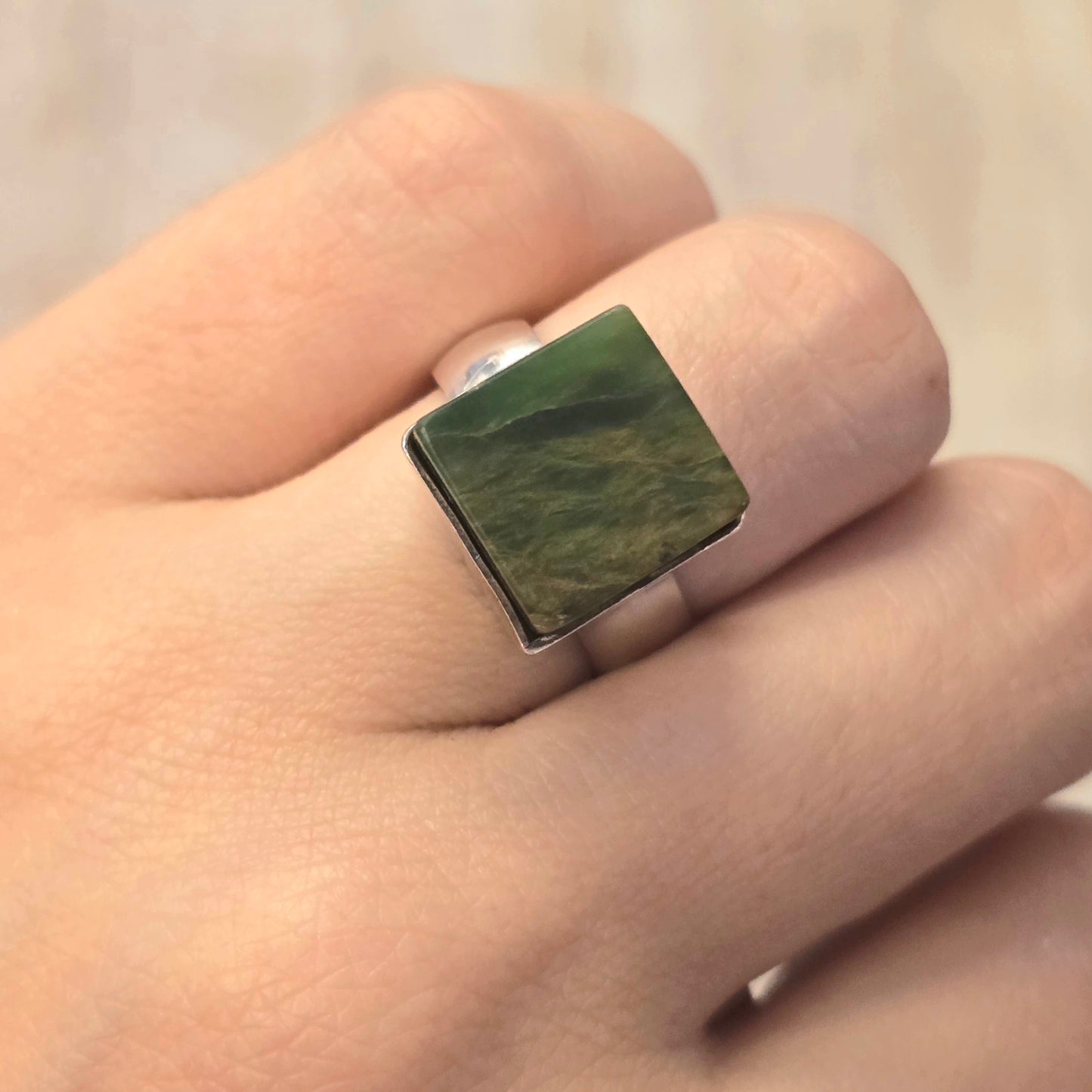 Pounamu Cube Ring