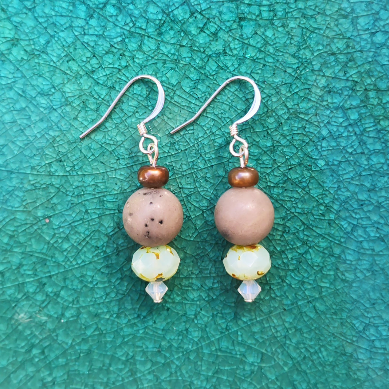 Amazonite + Rondelle Earrings | Set 26