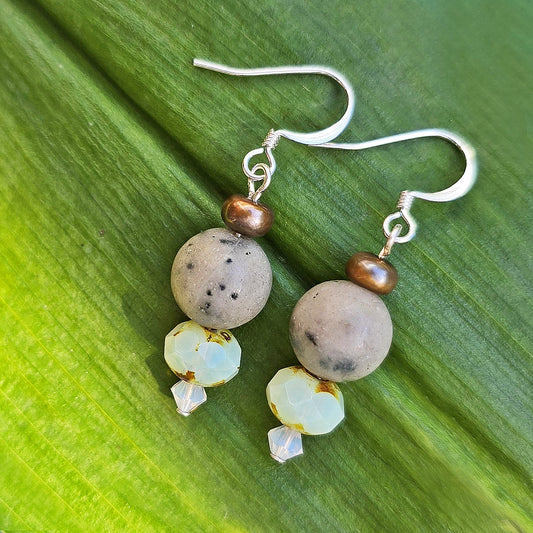 Amazonite + Rondelle Earrings | Set 26