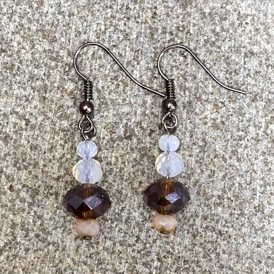 Amber + Opalite Crystal Earrings | Set 47