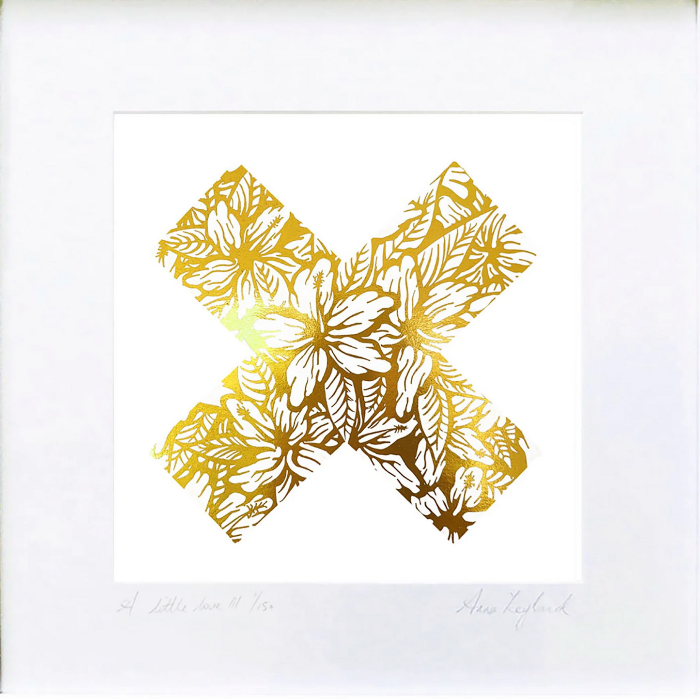 A Little Kiss Print | Gold