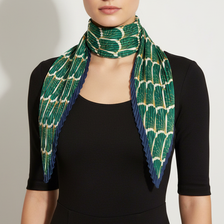 Emerald Fan | Neck Scarf