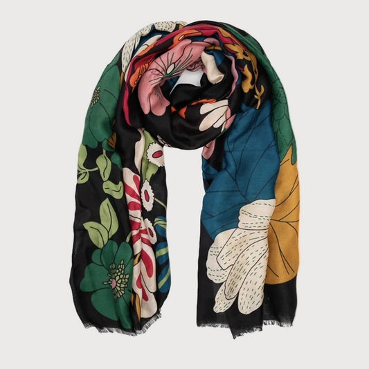 Retro Floral Scarf
