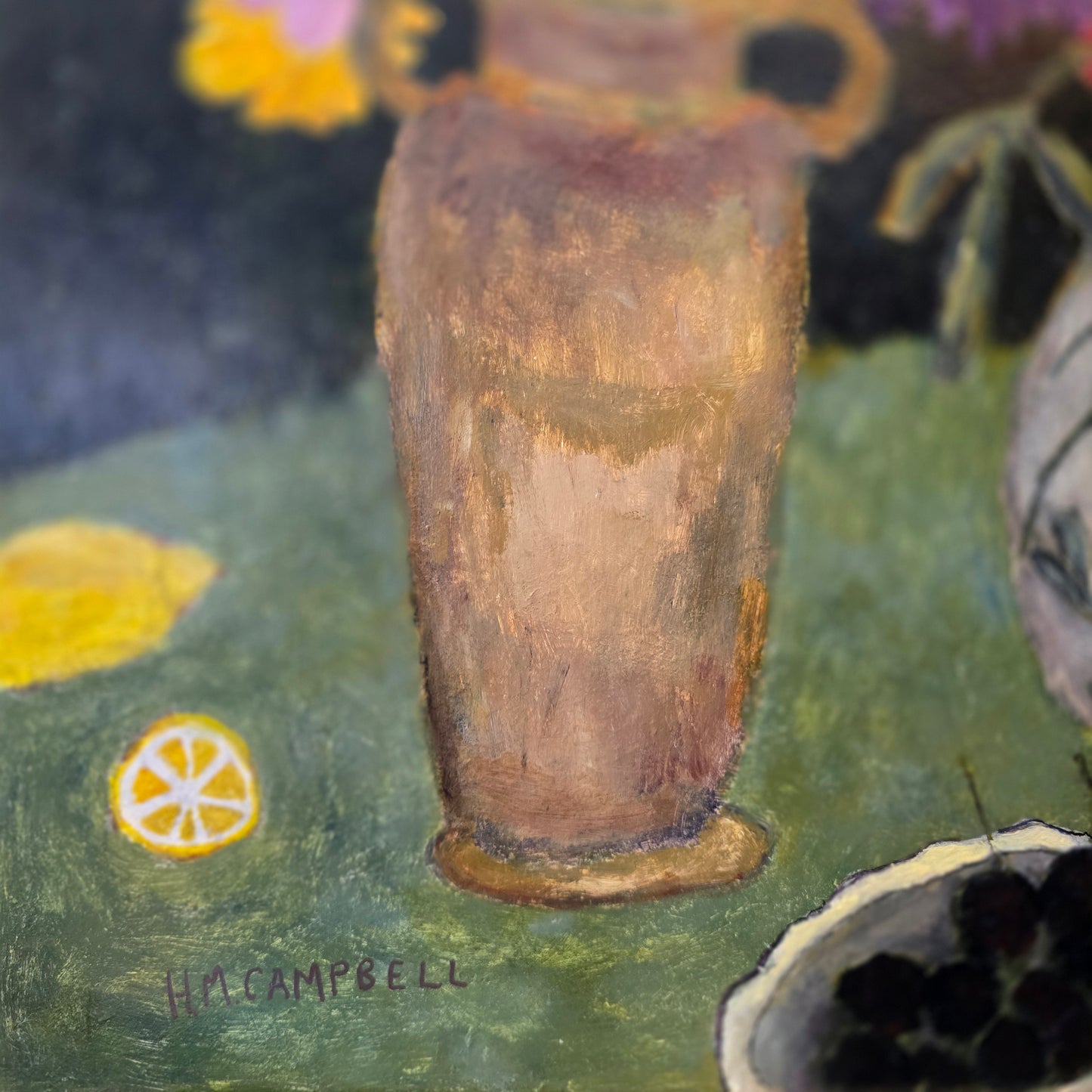 Dark Cherries Painting | Mixed Media