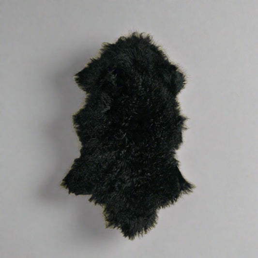 Tibetan Lambskin Rug | Black