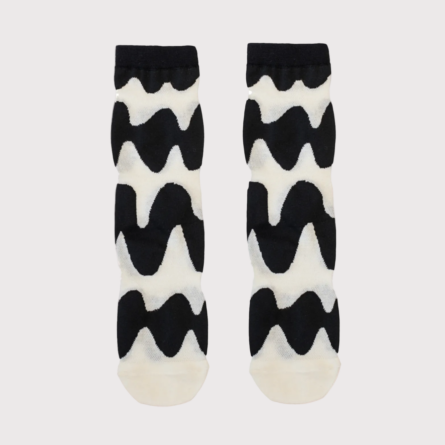 Black + White Wave Socks