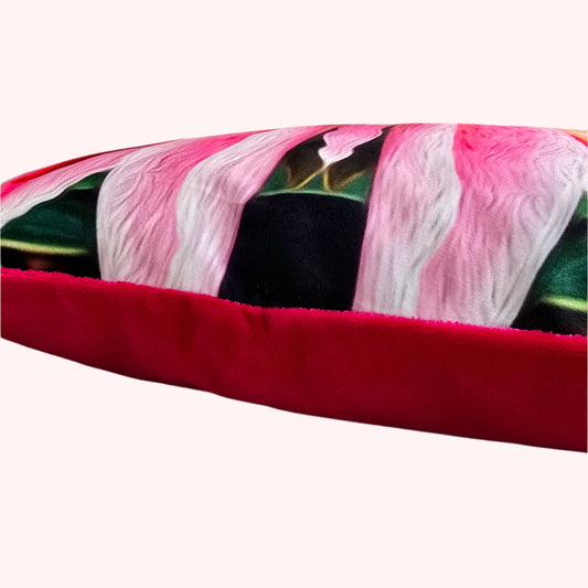 Floral Blue Bug | Velvet Cushion