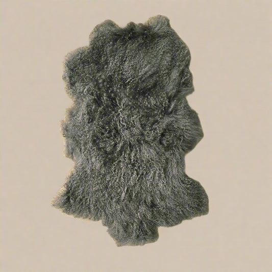 Tibetan Lambskin Rug | Charcoal