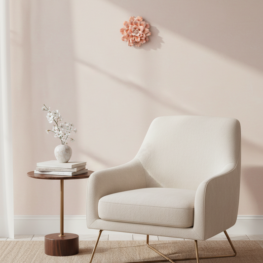 Dahlias Ceramic Wall Flower | Peachy Pink