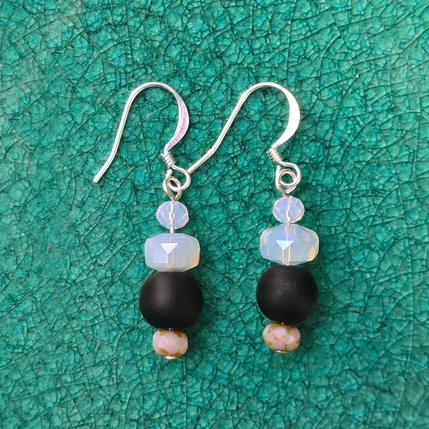 Lava + Agate Quartz Earrings - Set 14 | 2 Styles