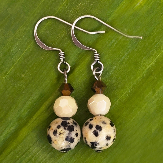 Dalmation Jasper Earrings | Set 30