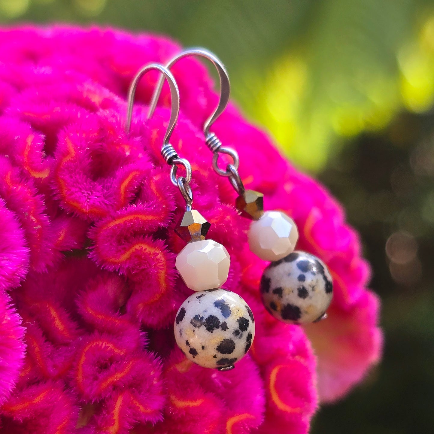 Dalmation Jasper Earrings | Set 30