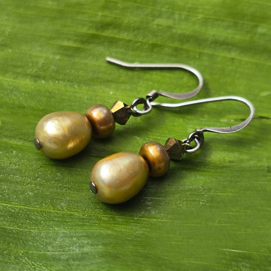 Freshwater Pearl + Gemstone Earrings | Set 35