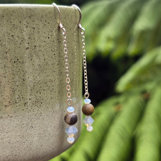 Swarovski + Amazonite Earrings | Set 38