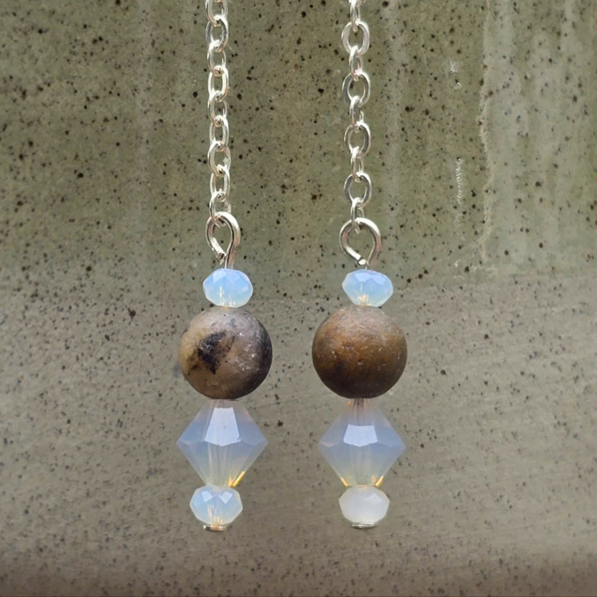 Swarovski + Amazonite Earrings | Set 38