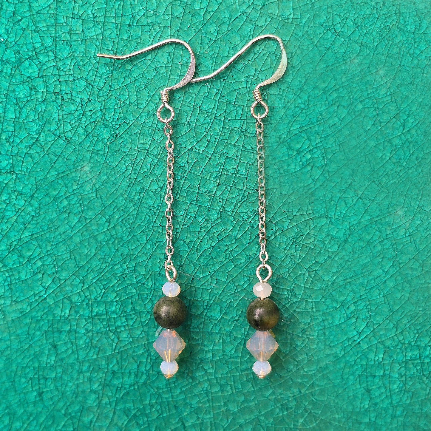 Opalite + Nephrite Jade Earrings | Set 39