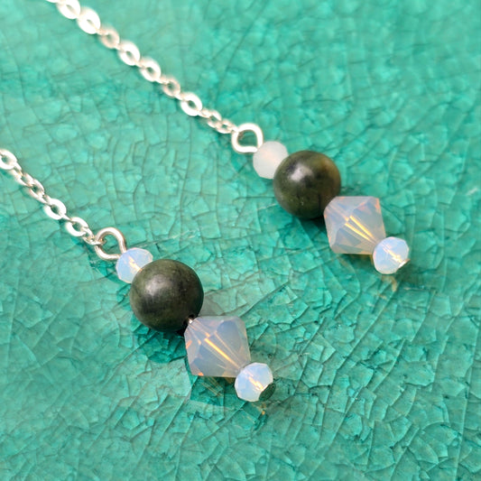Opalite + Nephrite Jade Earrings | Set 39