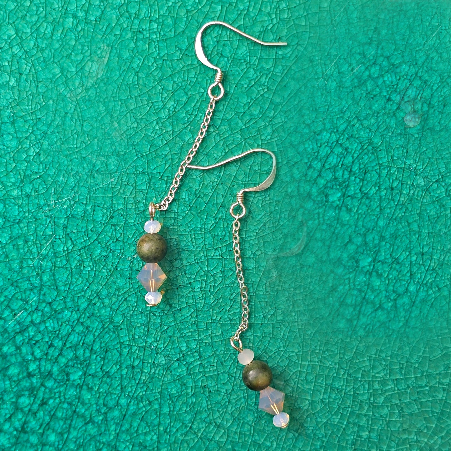 Opalite + Nephrite Jade Earrings | Set 39