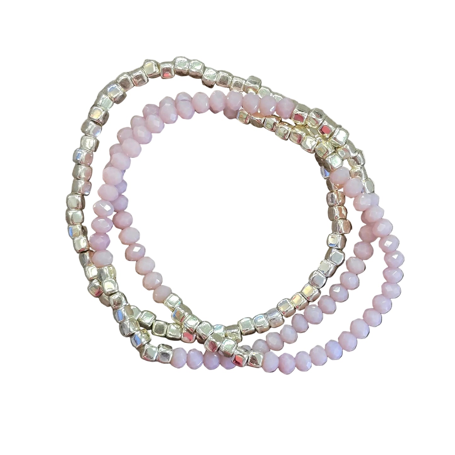 Faceted Lilac Bracelet Set