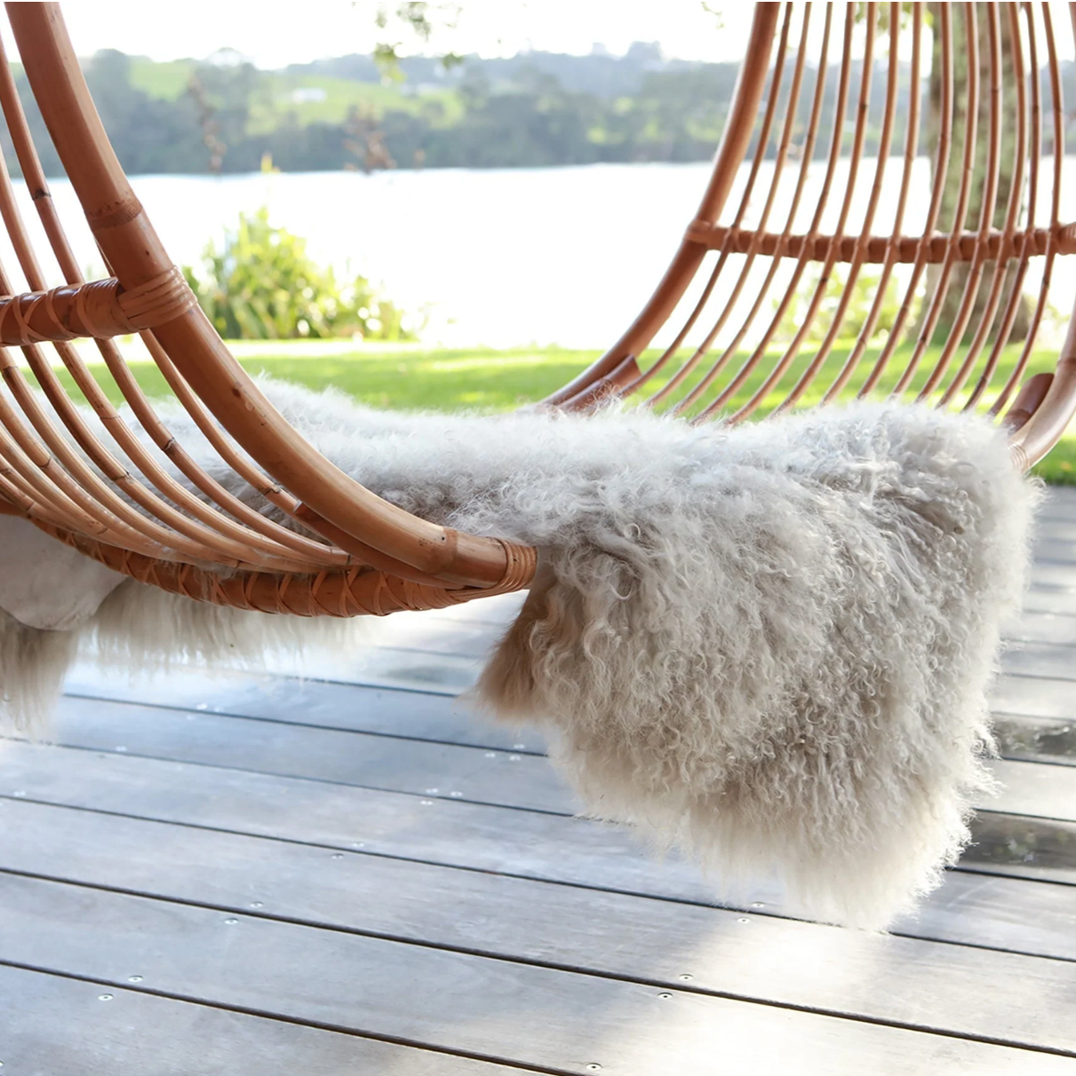 Tibetan Lambskin Rug | Fawn