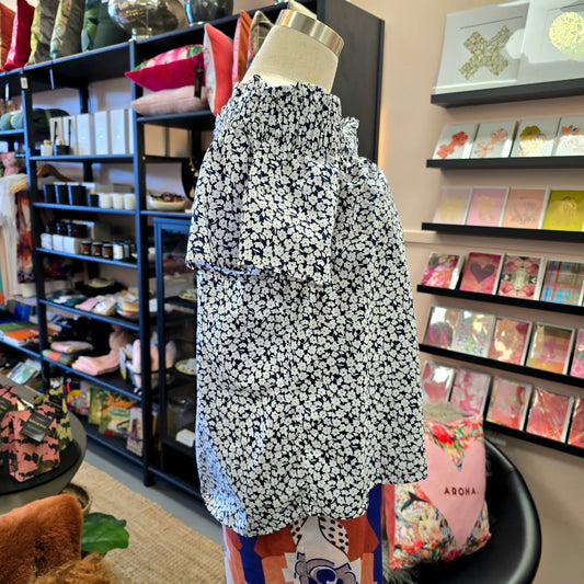 Floral Navy Top | Pre loved