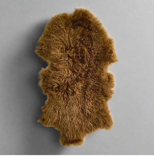 Tibetan Lambskin Rug | Caramel