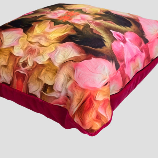 Hydrangea Kaleidoscope | Velvet Cushion