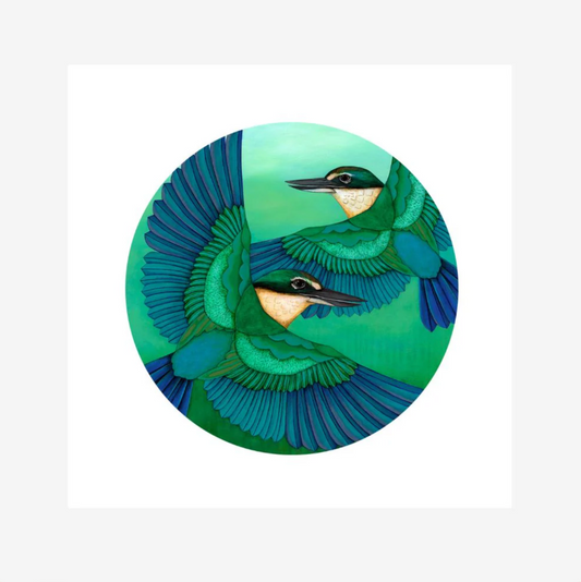 Sacred Kingfisher in Flight Print | Kathryn Furniss