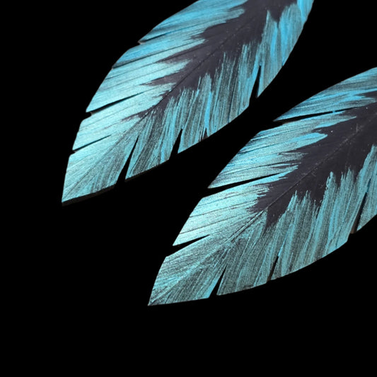 Pique Feather Earrings | Turquoise