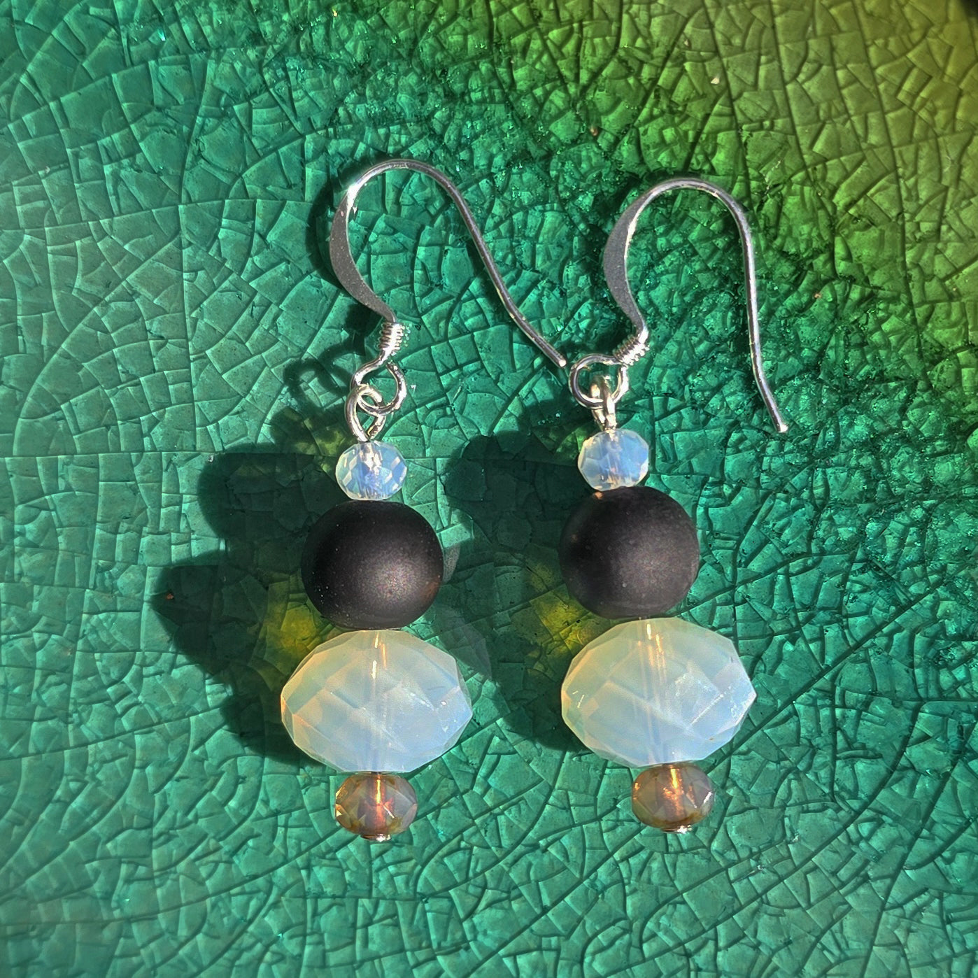 Moonstone + Agate Earrings | Set 27
