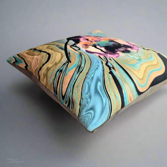 Abstract Beetle | Velvet Cushion