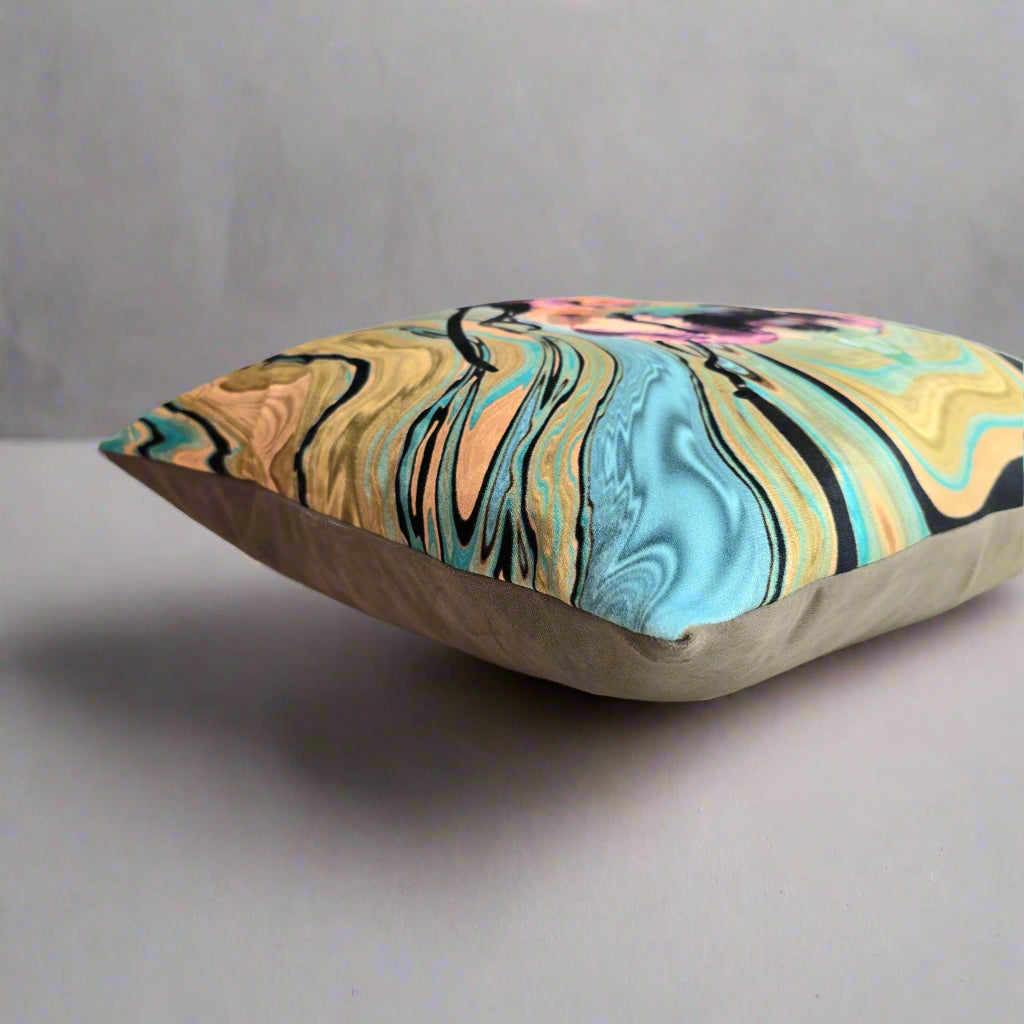 Abstract Beetle | Velvet Cushion