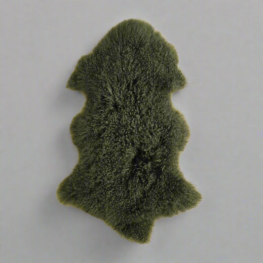 Tibetan Lambskin Rug | Olive