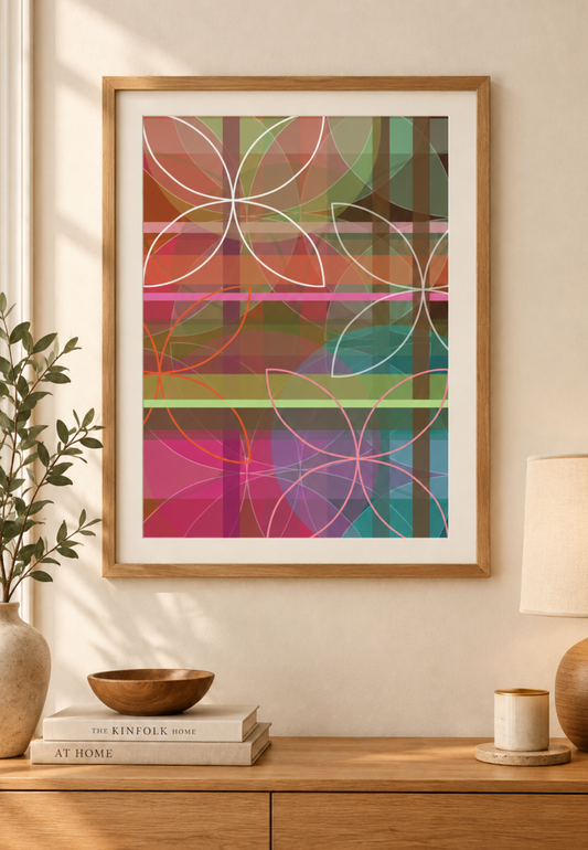 Mid Century Art Print | Petals 6