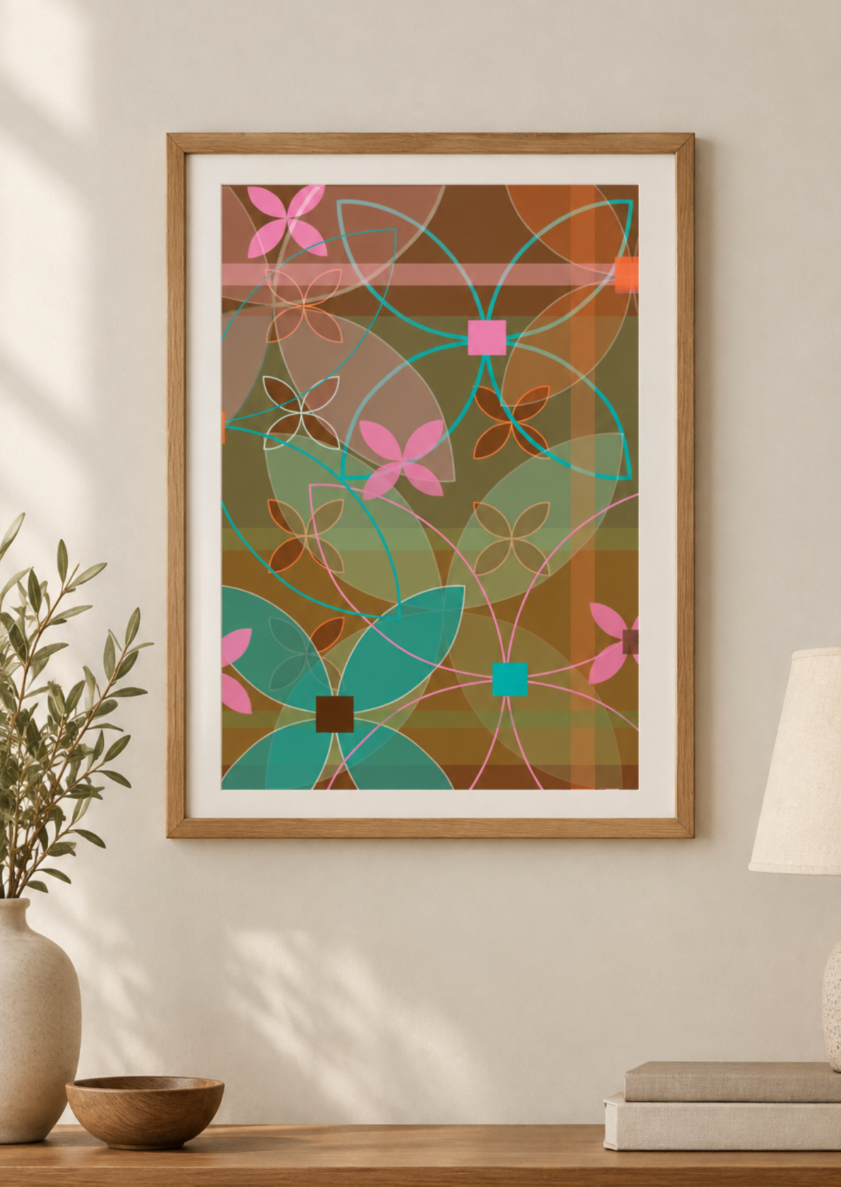 Mid Century Art Print | Petals 4