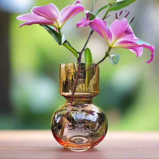 Peach Glass Vase