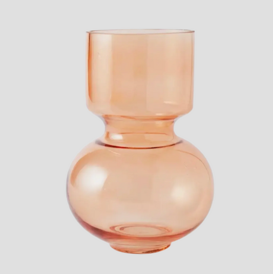 Peach Glass Vase