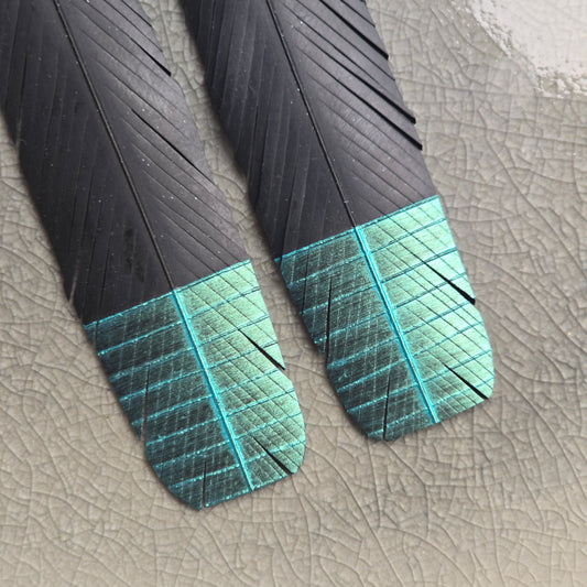Huia Feather Earrings | Turquoise