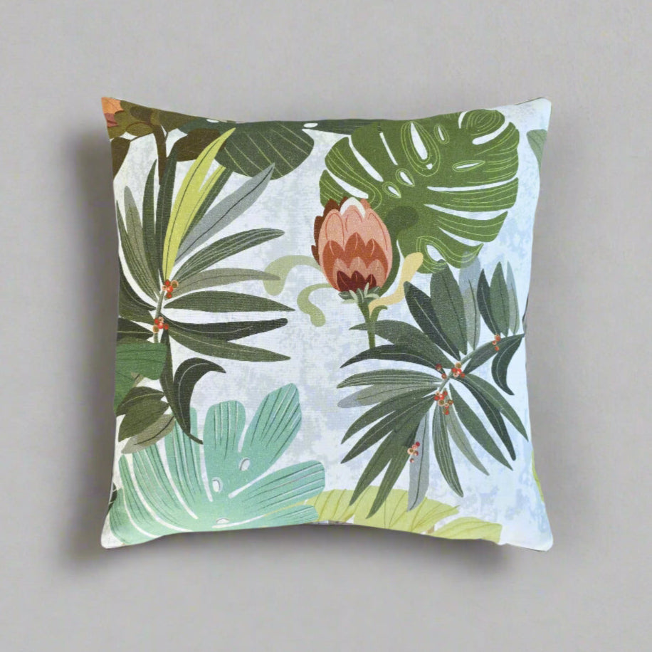 Protea + Palm Cushion