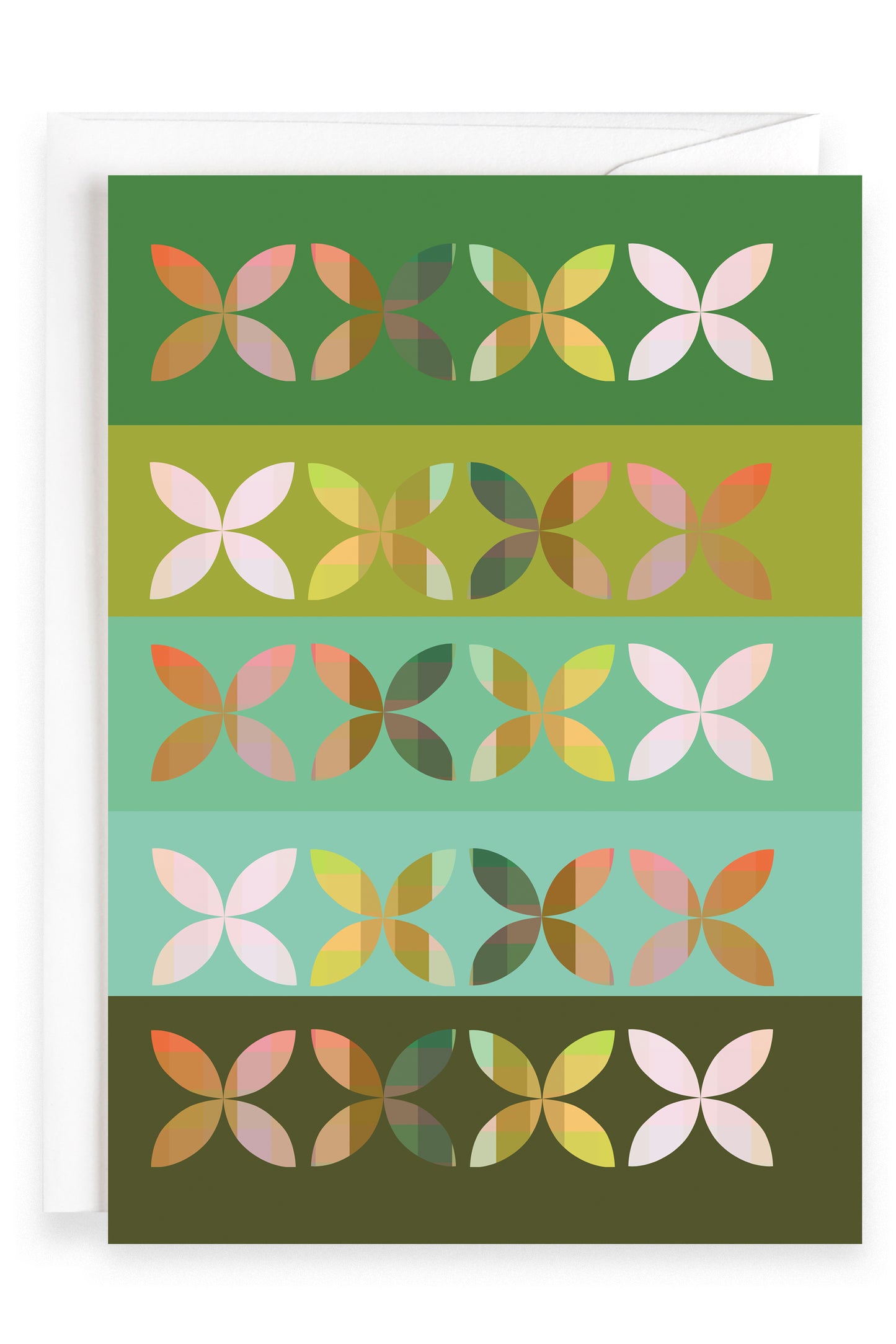 Retro Pacific Flowers | Greeting Card