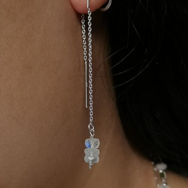 Rondelle Moonstone Threaders