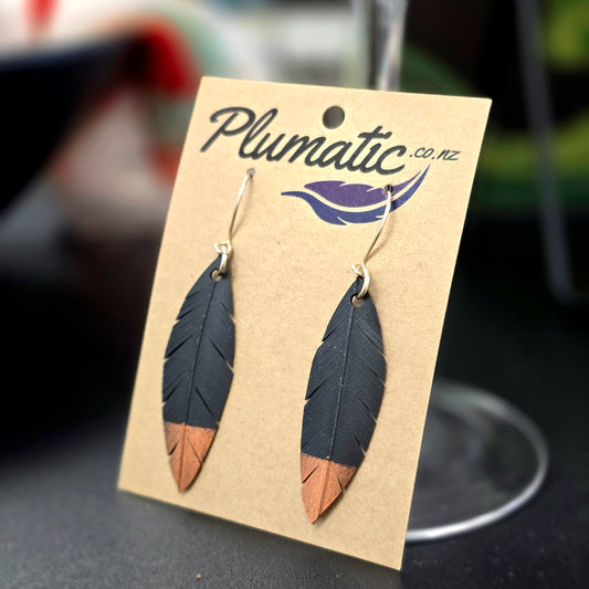 Robin Feather Earrings | Copper Tip