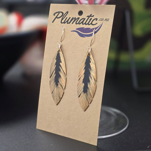 Pique Feather Earrings | Gold