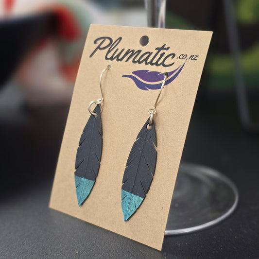 Robin Feather Earrings | Turquoise Tip