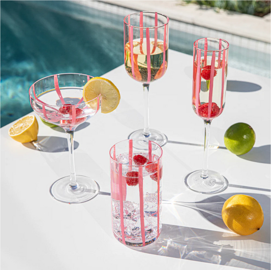 Cocktail Glass Set | Pink