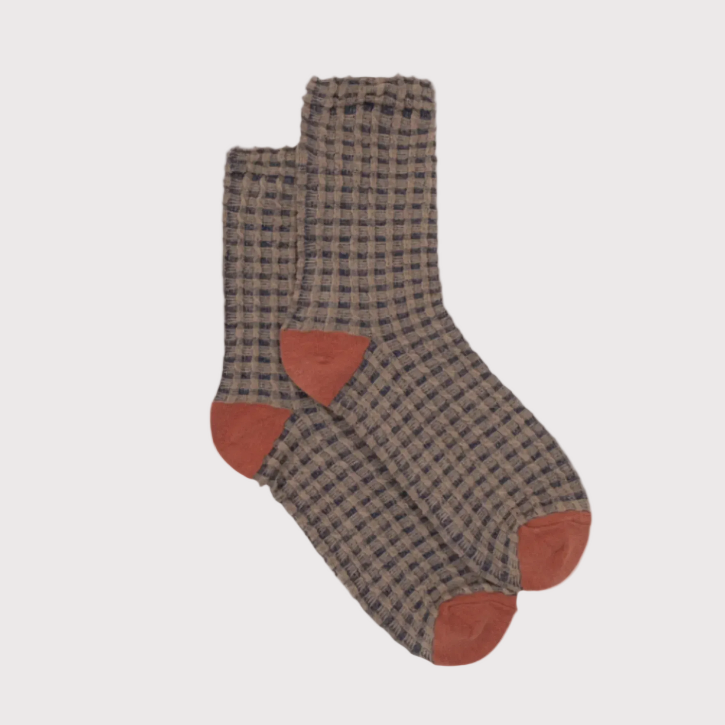 Textured Grid Socks