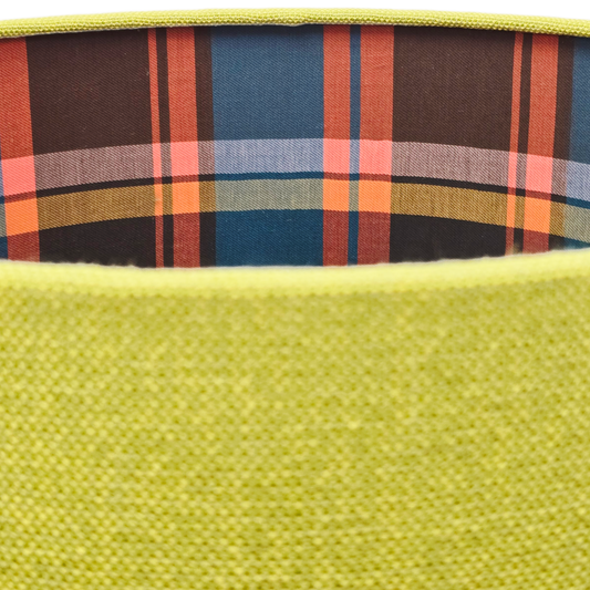 Chartreuse Tartan Lampshade