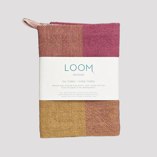 Tea Towel | Pink + Mocha