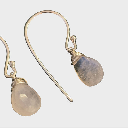 Teardrop Moonstone Hooks